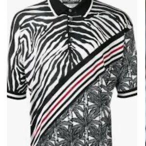 Dolce & Gabbana Men’s Black and White Zebra Print Top